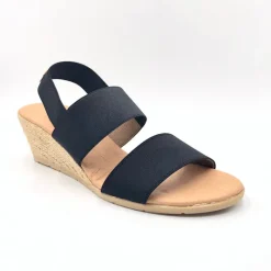Betty - The Elastic 2 Band Espadrille in Black
