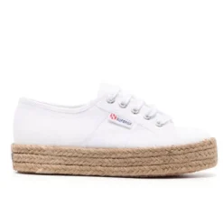 Superga - The Classic Platform Jute Rope Sneaker in White