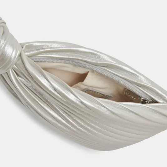 The Accordion Wristlet in Silver