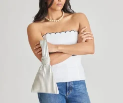 The Accordion Wristlet in Silver