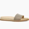 The Ball Chain Slide on Footbed Sole in Gold