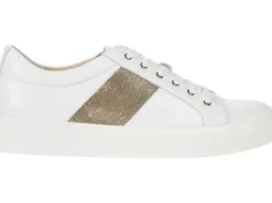 The Beaded Chain Stripe Sneaker in White