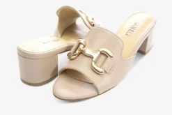 The Bit Slide Sandal in Light Taupe