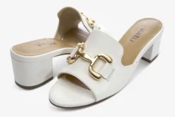 The Bit Slide Sandal in White