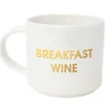 The Breakfast Wine Mug in White Gold