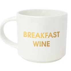 The Breakfast Wine Mug in White Gold