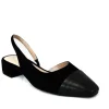 The Cap Toe Slingback Pump in Black