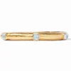 The Catalina Hinge Bangle in Chalcedony Blue