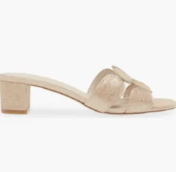 The Circle Slide Sandal in Gold