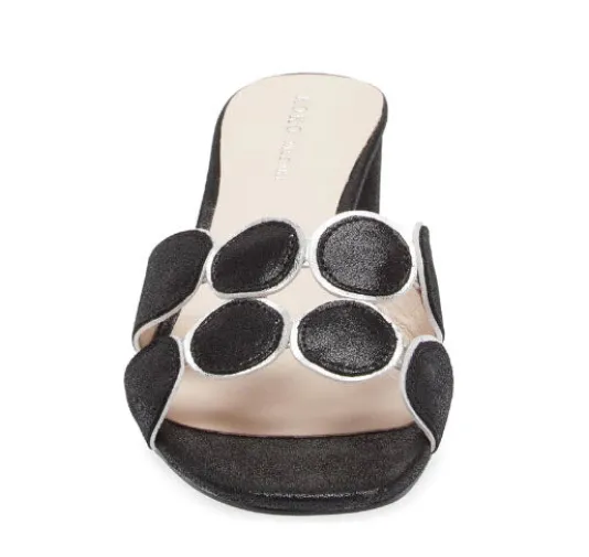 The Circle Slide Sandal in Black