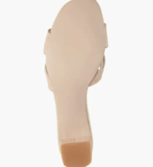 The Circle Slide Sandal in Gold