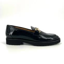 The Classic Bit Lug Loafer in Black Patent