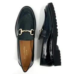 The Classic Bit Lug Loafer in Black Patent