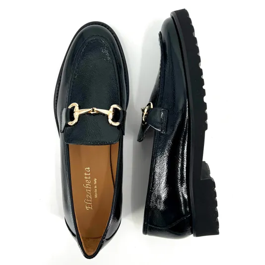The Classic Bit Lug Loafer in Black Patent