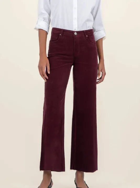The Corduroy Wide Leg in Dark Plum