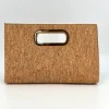 The Cork Handheld Clutch in Cork Gold