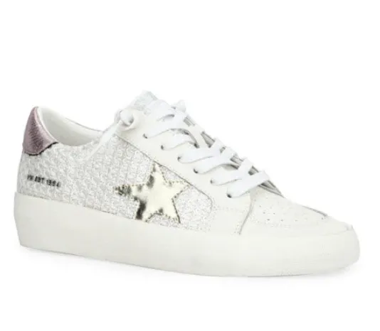 The Crochet Star Lace Sneaker in White