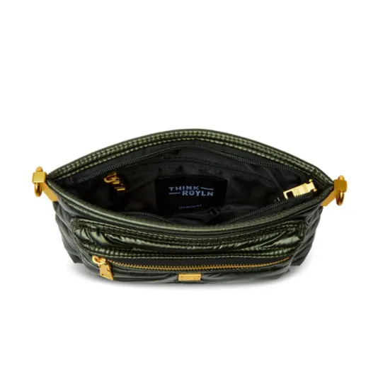The Double Trouble Crossbody in Pearl Olive