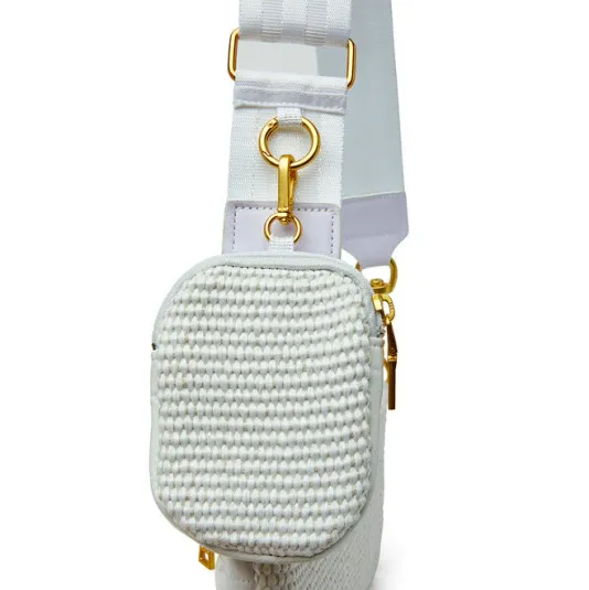 The Downtown Crossbody in White Raffia