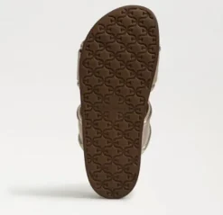 The Dual Band Footbed Sandal in Gold