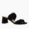 The Dual Twist Slide Sandal in Black