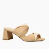 The Dual Twist Slide Sandal in Latte