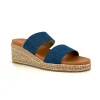 The Elastic 2 Band Espadrille in Denim