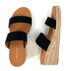 The Elastic 2 Band Espadrille in Black