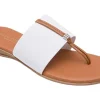 The Elastic Thong Sandal in White