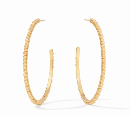 The Extra Large Colette Bead Hoop in Gold