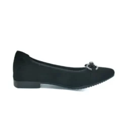 The Flexible Pointed Flat with Ornament in Black