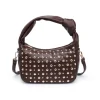 The Gold Stud Crossbody in Espresso