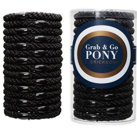 The Grab & Go Ponytail Holders in Black