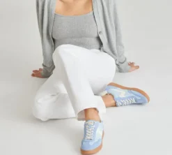 The Gum Sole Court Lace Sneaker in Blue