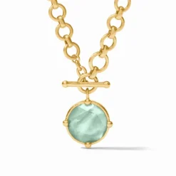 The Honeybee Demi Necklace in Aquamarine