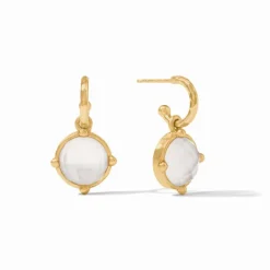The Honeybee Hoop and Charm in Clear Crystal
