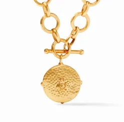 The Honeybee Statement Necklace in Bahamian Blue