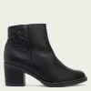 The Inside Zip Ankle Bootie in Black