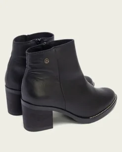 The Inside Zip Ankle Bootie in Black
