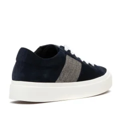 The Lace Sneaker with Chain Detailing in Navy