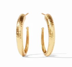 The Large Hammered Hoop in Gold