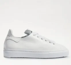 The Leather Lace Sneaker in White