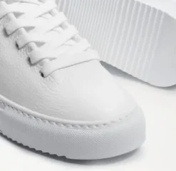 The Leather Lace Sneaker in White