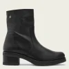 The Low Heel Inside Zip Bootie in Black