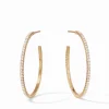 The Medium Windsor Hoop in Gold Crystal