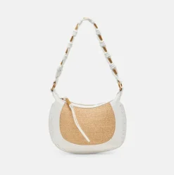 The Mixed Media Shoulder Bag in Natural