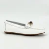 The Moccasin with Bamboo Bit in White