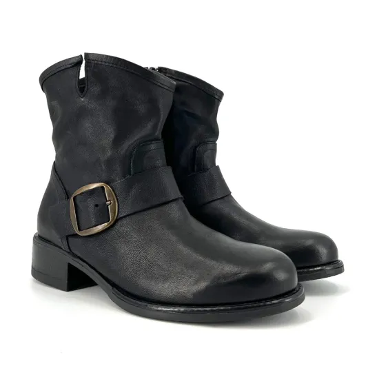 The Moto Bootie in Black
