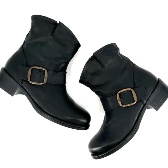 The Moto Bootie in Black
