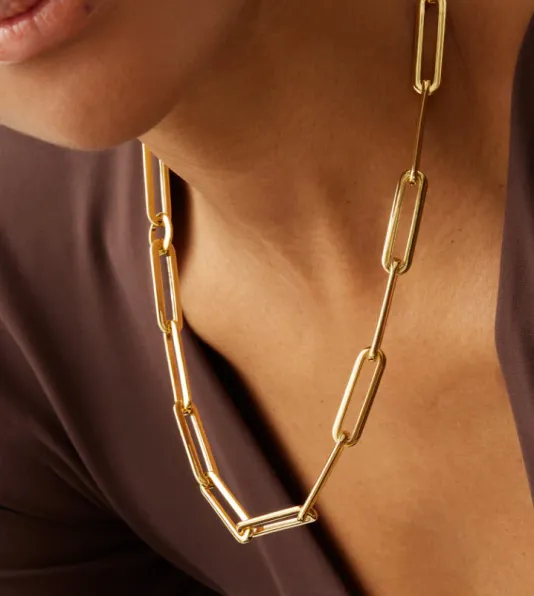 The Open Link Necklace in Gold
